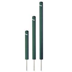18" Recycled Plastic Round Rope Stake With Spike-Black SG38375